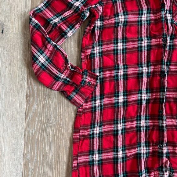 GAP Kids Red and Black Long Sleeve Plaid Dress Girls Size XL - Picture 2 of 13